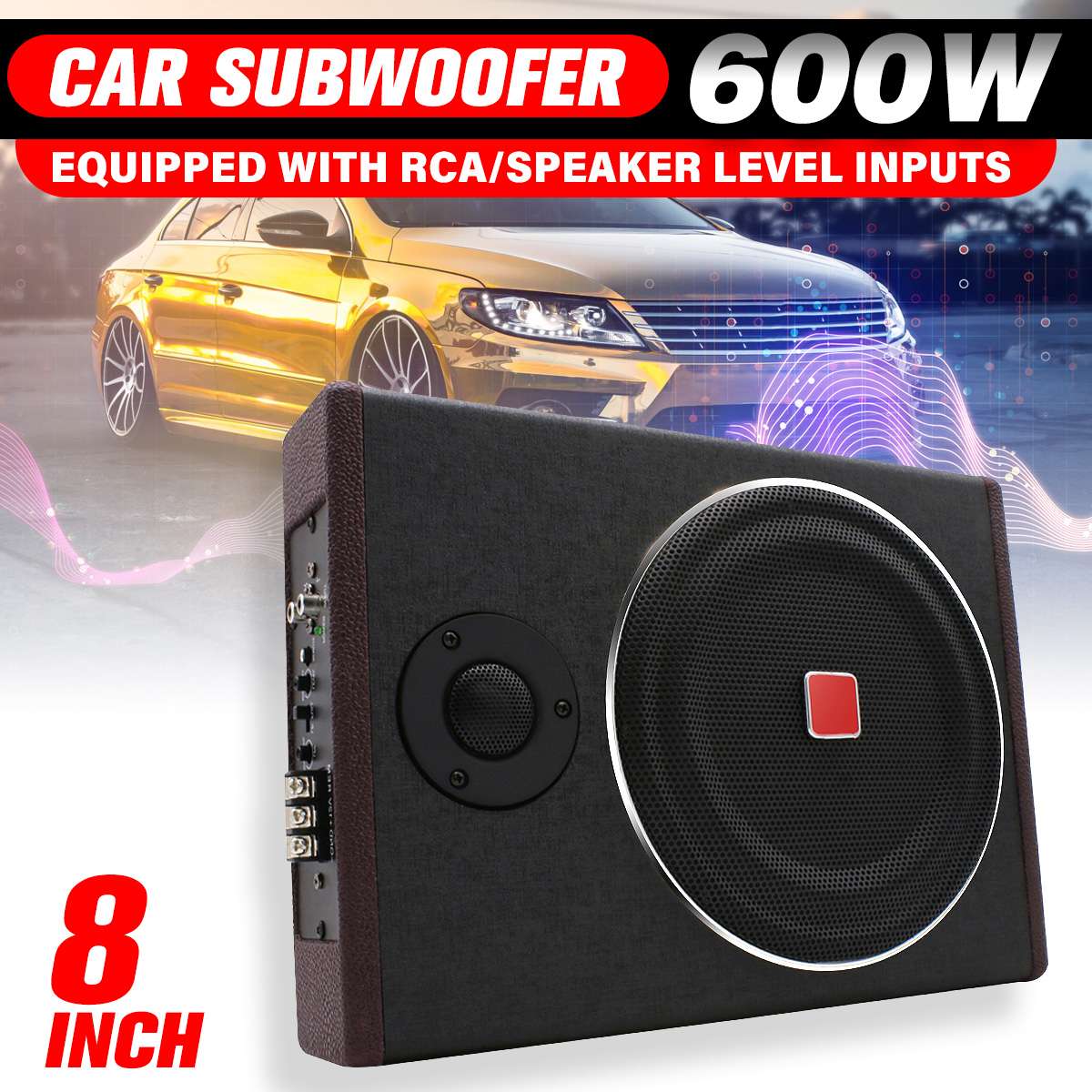 Audio 8-inch Car Ultra-thin Subwoofer